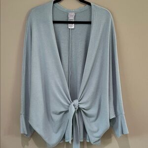 Chico's Light Blue Tie-Front Cardigan